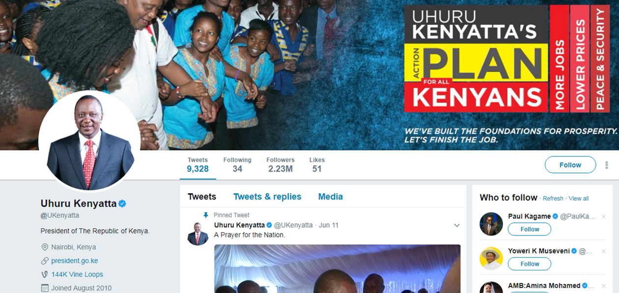That confusing tweet by President Uhuru Kenyatta that was deleted
