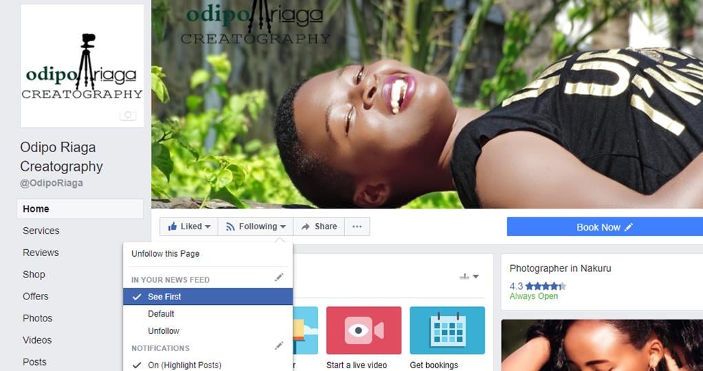 Facebook See First Feature