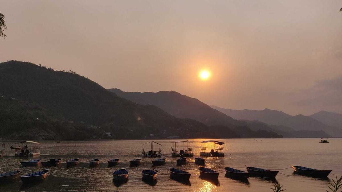 This photo was captured on Pokhara lakeside. Beautiful place, atmosphere, good vibes