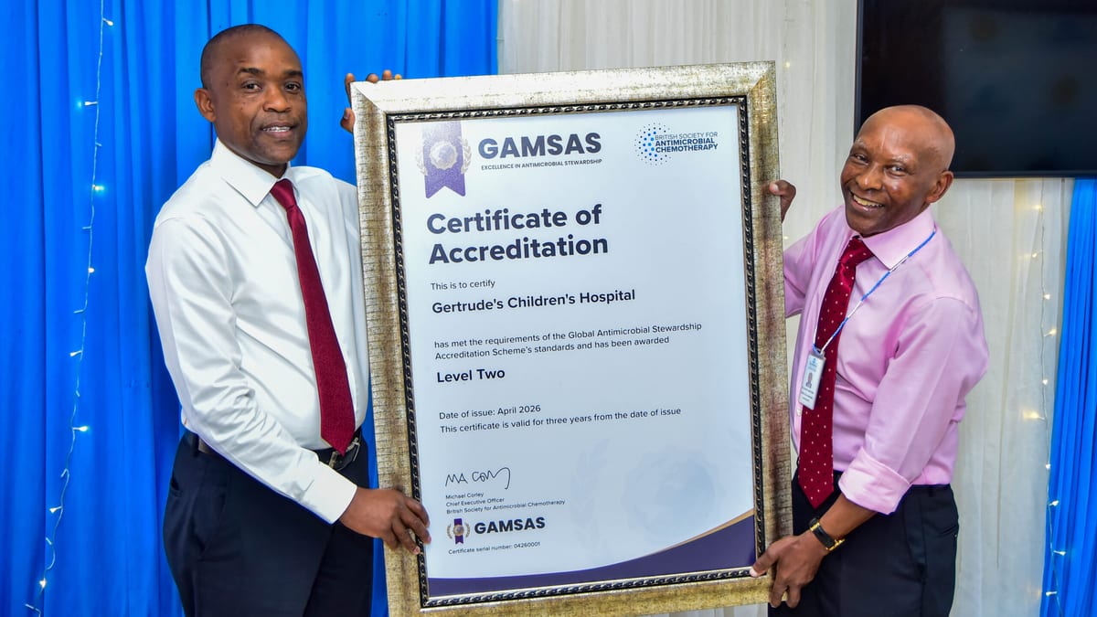 Kenya urged to scale up antimicrobial stewardship as Gertrude’s Children’s Hospital secures global accreditation