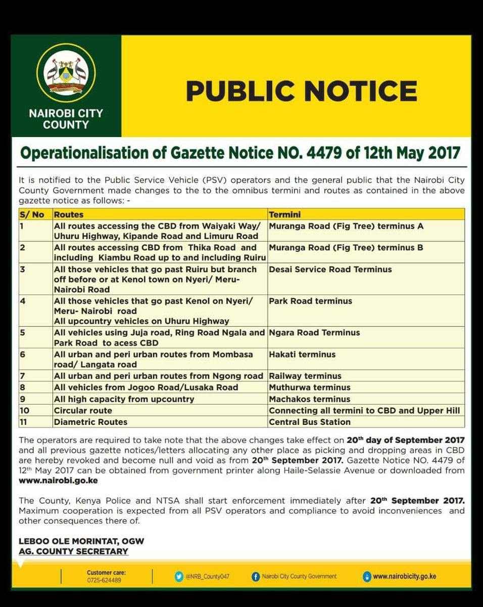 Matatu CBD Ban